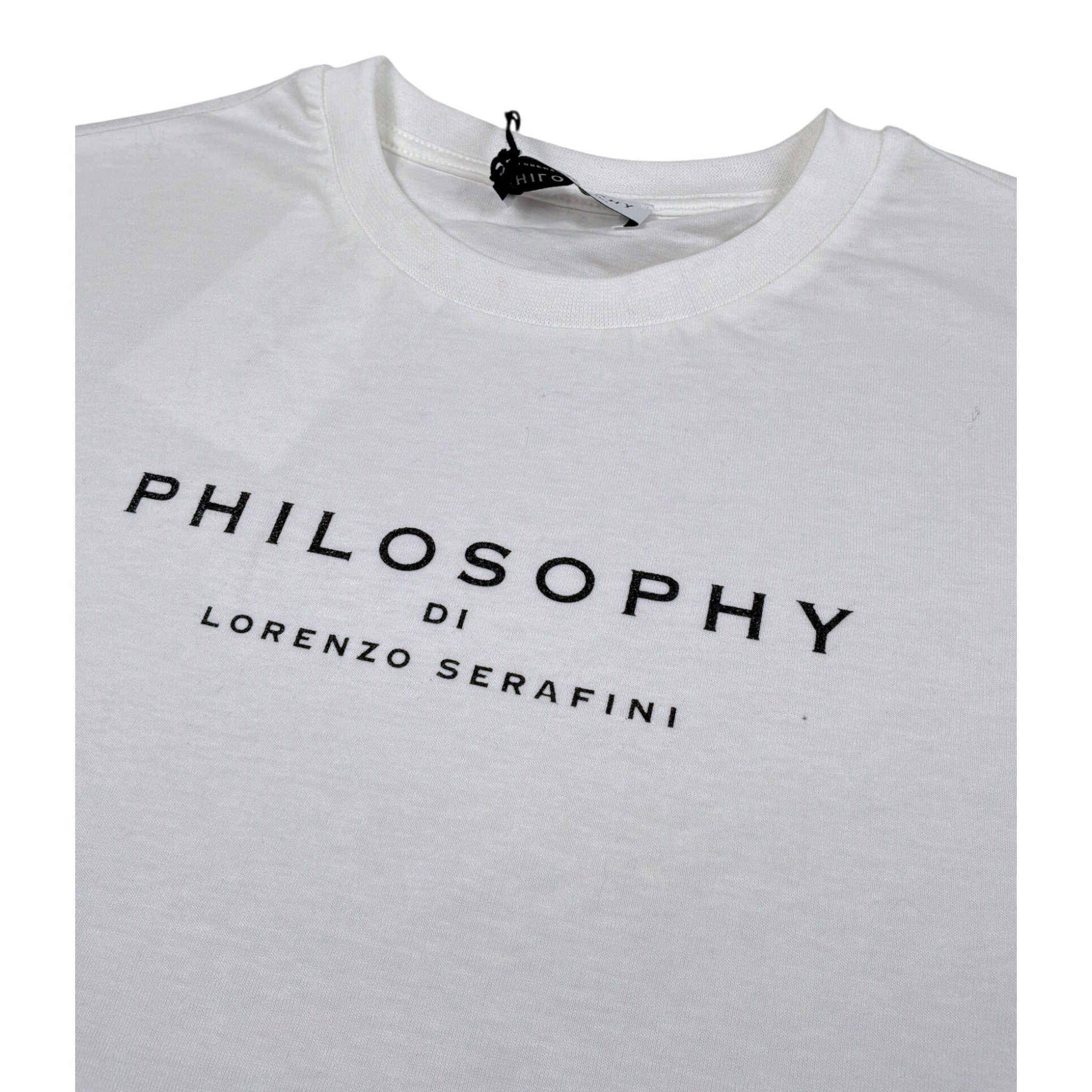 Philosophy T-Shirt tinta unita con Stampa Bianco per Bambina I1F609 BIANCO PHILOSOPHY 