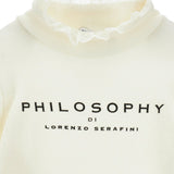 Philosophy Maglia tinta unita con Colletto Panna per Bambina IF619 PANNA PHILOSOPHY 
