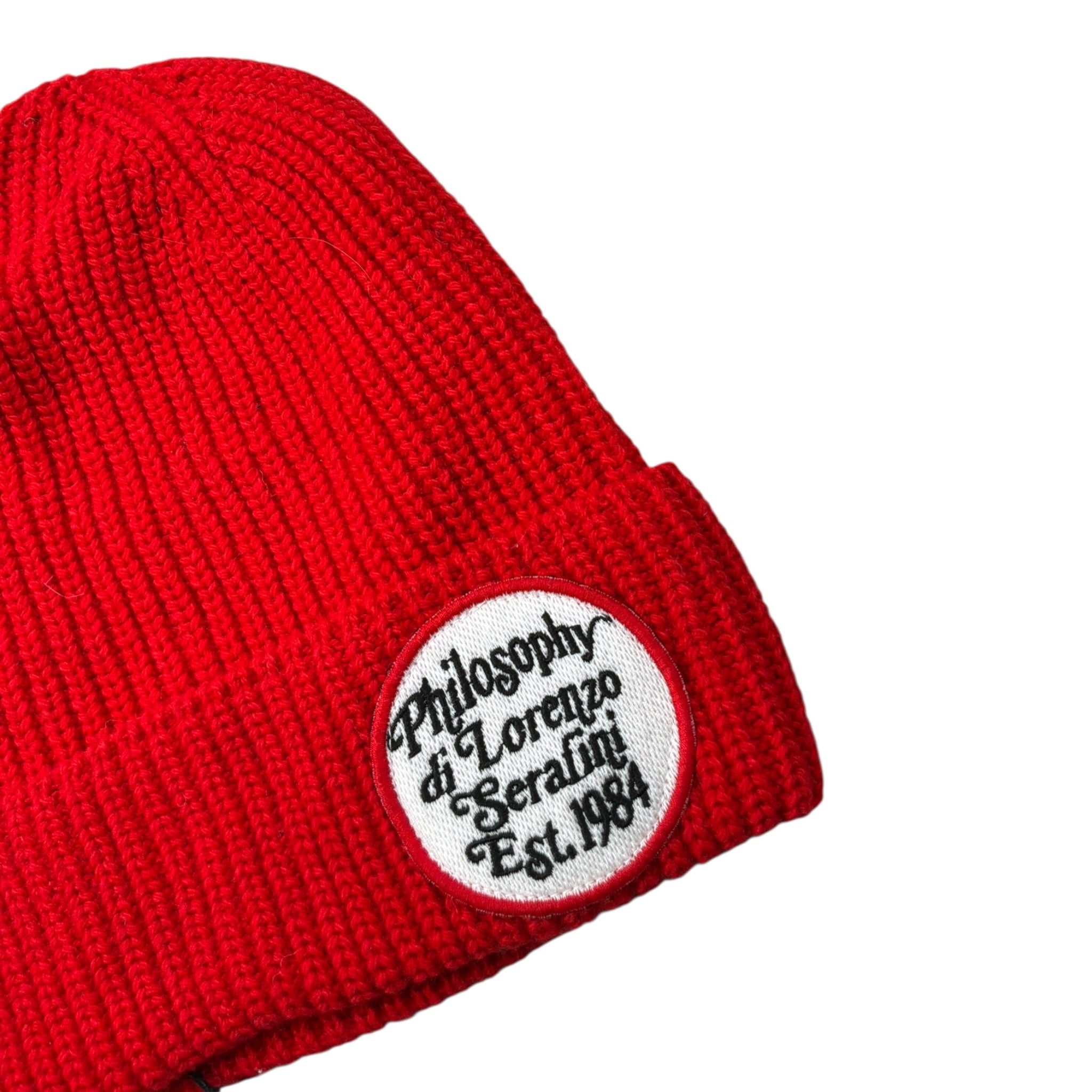 Philosophy Cappello tinta unita con Logo Rosso per Bambina PJCP20 ROSSO PHILOSOPHY 