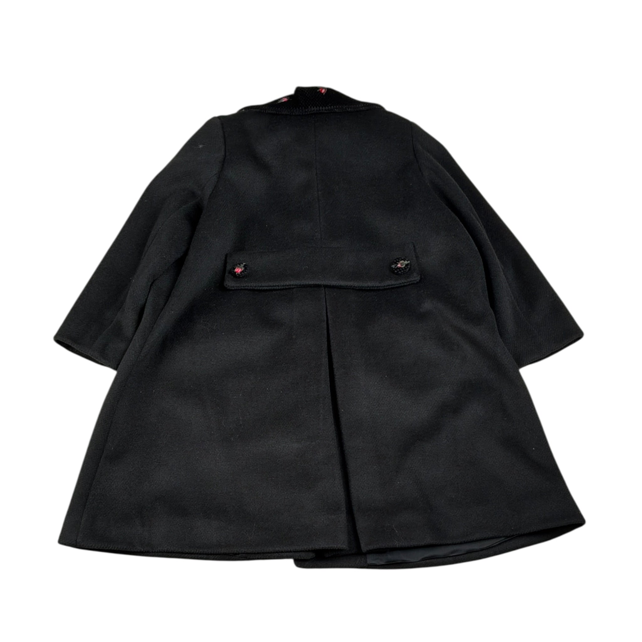 Piccola Ludo Cappotto tinta unita con Colletto Nero per Bambina BF11WB016 NERO PICCOLA LUDO 