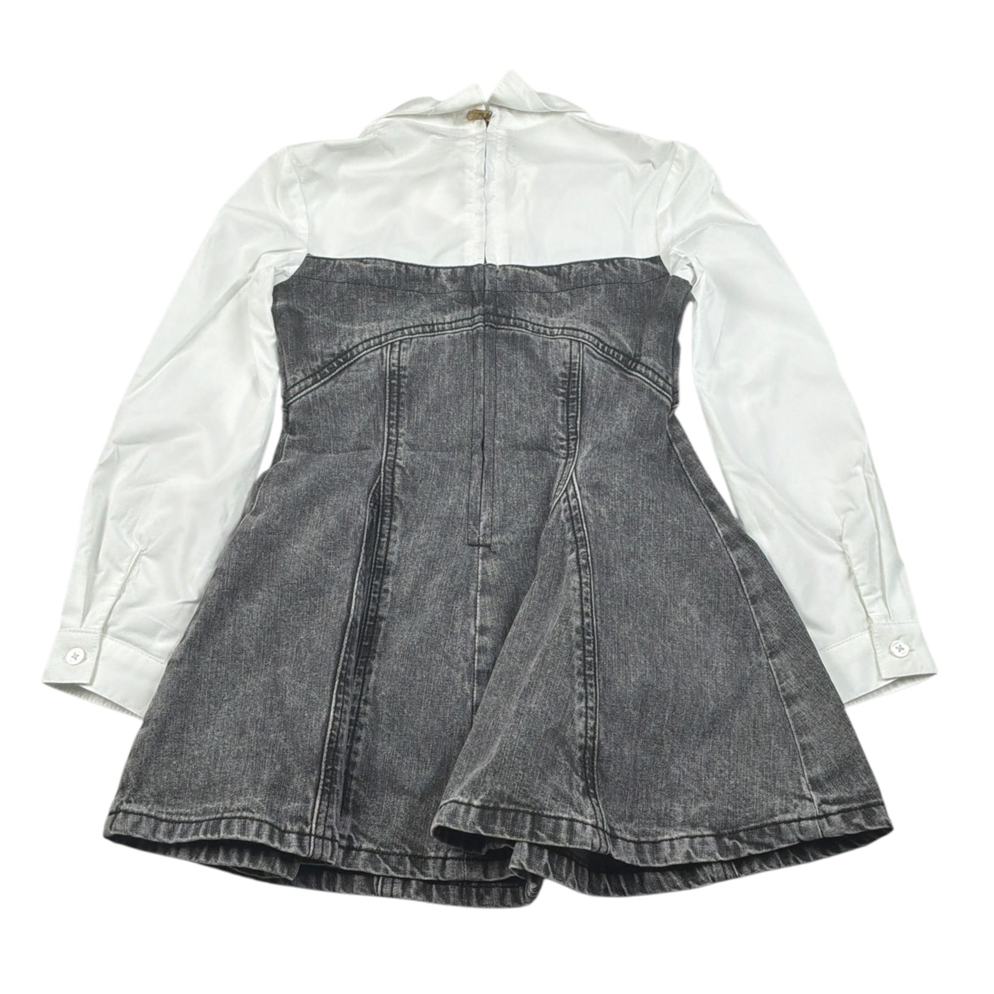 Pinko Abito Manica Lunga In Denim con Maniche In Camicia Grigio per Bambina KFAB023 GRIGIO PINKO 
