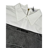 Pinko Abito Manica Lunga In Denim con Maniche In Camicia Grigio per Bambina KFAB023X GRIGIO PINKO 