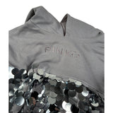 Pinko Abito Manica Lunga con Cappuccio E Paillettes Grigio per Bambina KFAB033 GRIGIO PINKO 