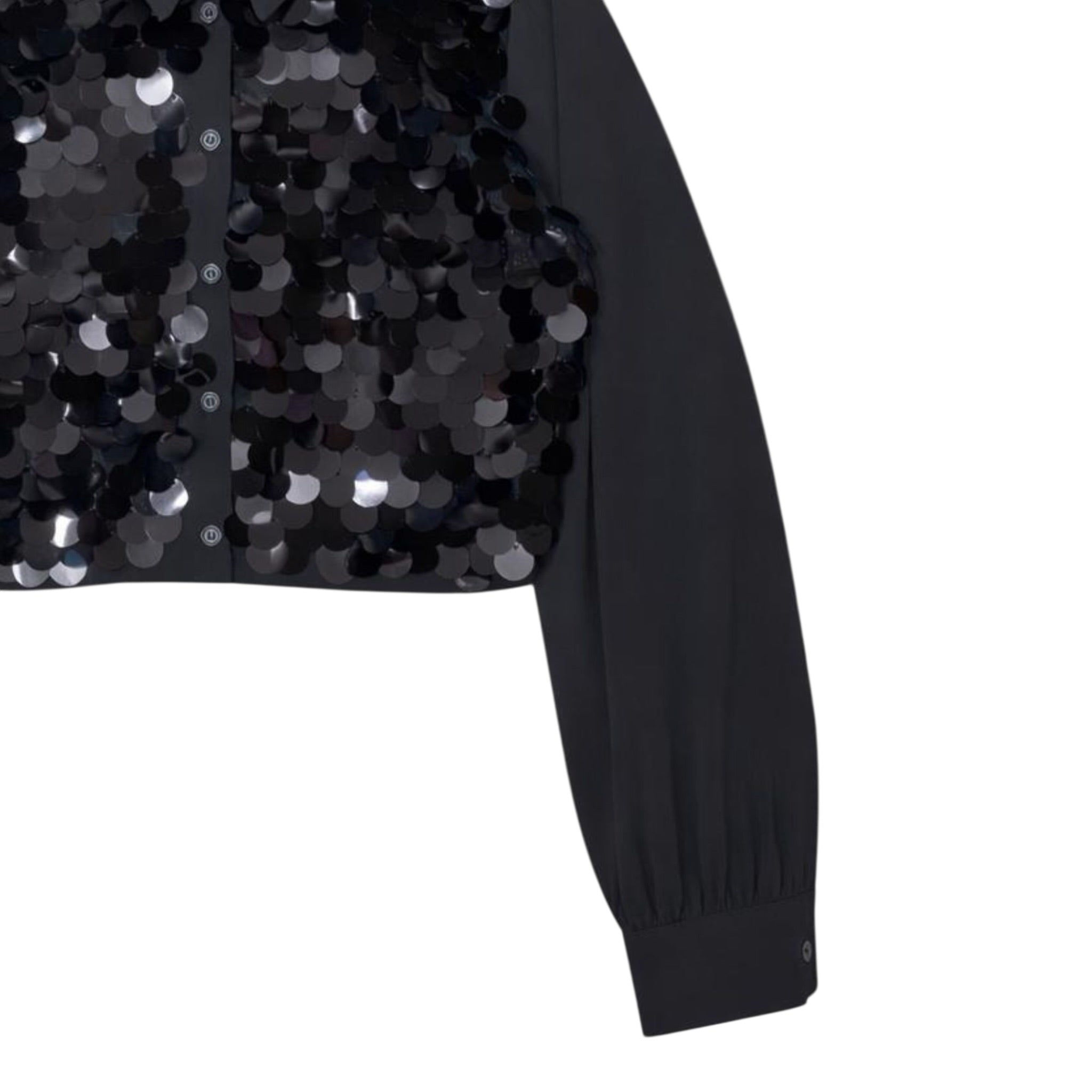 Pinko Camicia Manica Lunga Paillettata tinta unita Nero per Bambina KFCA019 NERO PINKO 