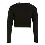 Pinko Shirt Girocollo tinta unita con Logo Nero per Bambina KFTS023 NERO PINKO 