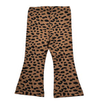 Please Pantalone Modello A Zampa Fantasia Maculata Marrone per Neonata FL03174G77 MARRONE PLEASE 