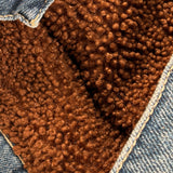 Please Giubbino In Denim con Pelliccia Interna Blu per Bambino JB23010B78 BLU PLEASE 