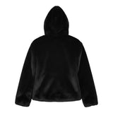 Please Pelliccia tinta unita con Cappuccio E Bottoni Nero per Bambino JE02260G78 NERO PLEASE 