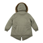 Please Giubbino Modello Parka tinta unita con Cappuccio Verde per Bambino JE16160G78 VERDE PLEASE 