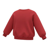 Please Felpa Girocollo tinta unita con Stampa Rosso per Bambina LB18042G77 ROSSO PLEASE 