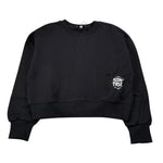 Please Felpa tinta unita con Stampa Nero per Bambina LB25040G78 NERO PLEASE 