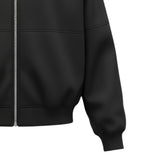 Please Felpa tinta unita con Zip Nero per Bambina LG14042G77 NERO PLEASE 