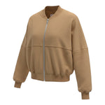 Please Felpa tinta unita con Zip Cammello per Bambina LG16040G78 CAMMELLO PLEASE 