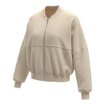 Please Felpa tinta unita con Zip Panna per Bambina LG16040G78 PANNA PLEASE 