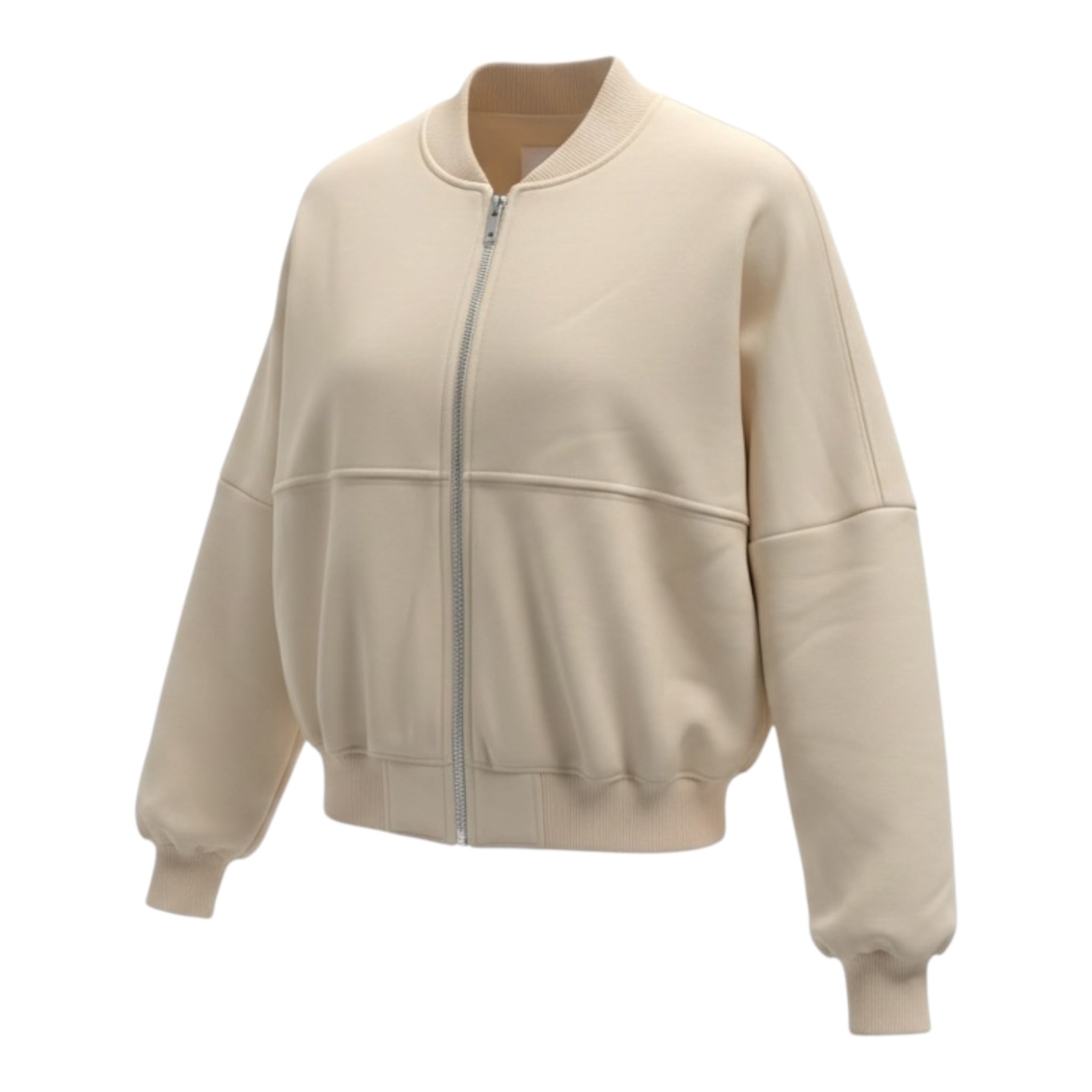 Please Felpa tinta unita con Zip Panna per Bambina LG16040G78 PANNA PLEASE 