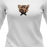 Please Shirt Girocollo tinta unita con Stampa Bianco per Neonata ML03030G77 BIANCO PLEASE 