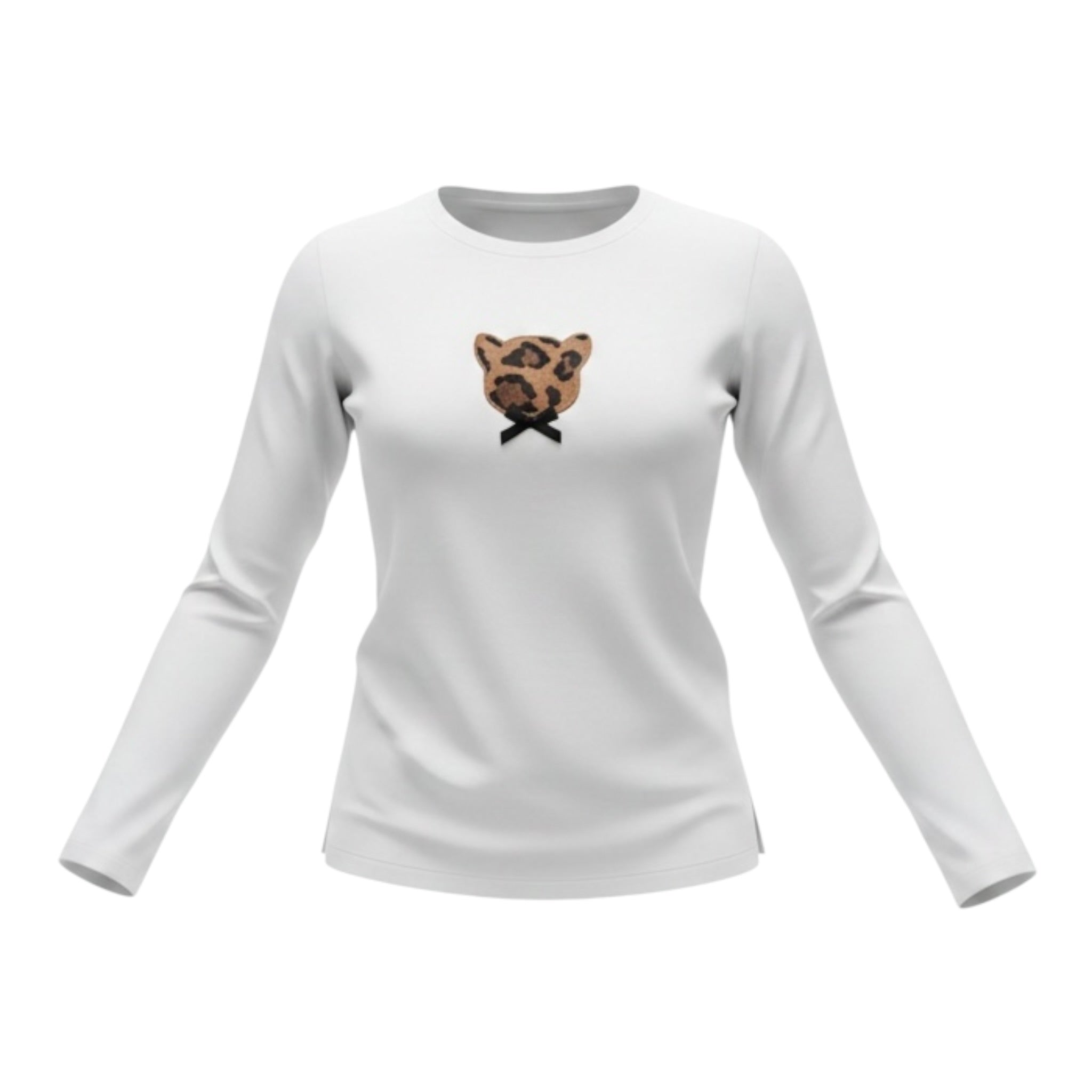 Please Shirt Girocollo tinta unita con Stampa Bianco per Bambina ML03030G77J BIANCO PLEASE 