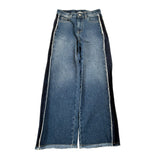 Please Jeans tinta unita con Profili In Contrasto Blu per Bambina PH44012G78 BLU PLEASE 