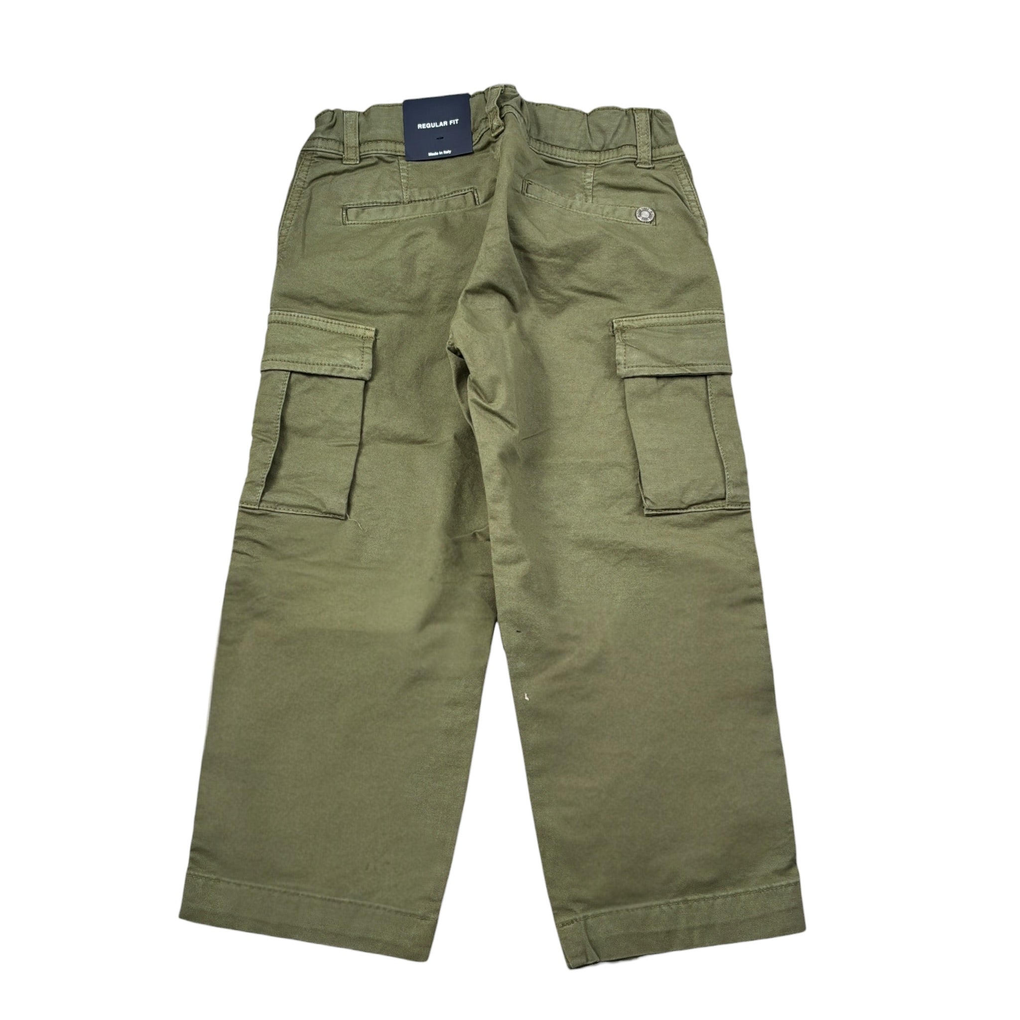 Please Pantalone tinta unita con Elastico In Vita Verde per Bambino PHM5B13B61 VERDE PLEASE 