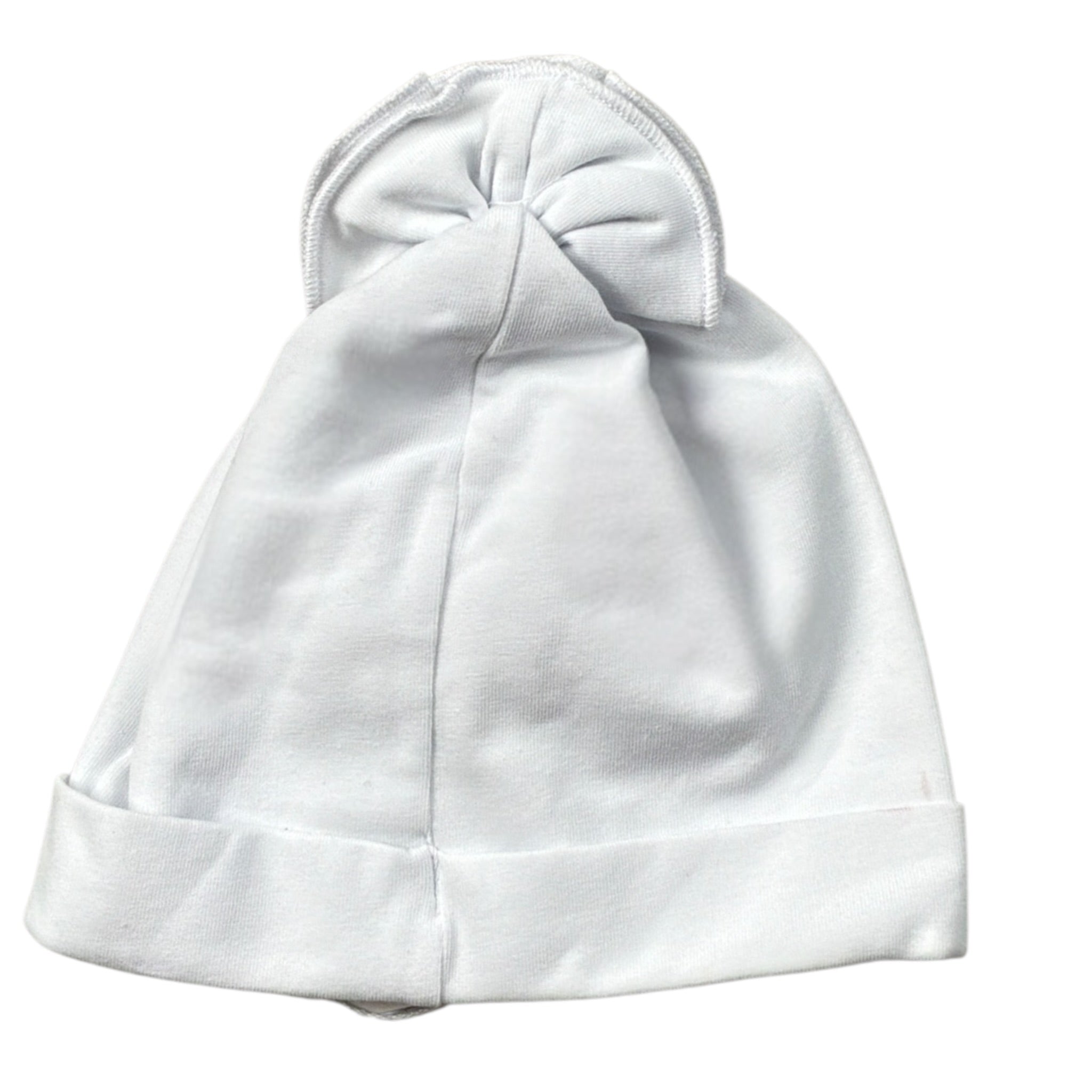 Prima Classe Cappello tinta unita con Fiocco Bianco per Neonata 25CAP0417 BIANCO PRIMA CLASSE 