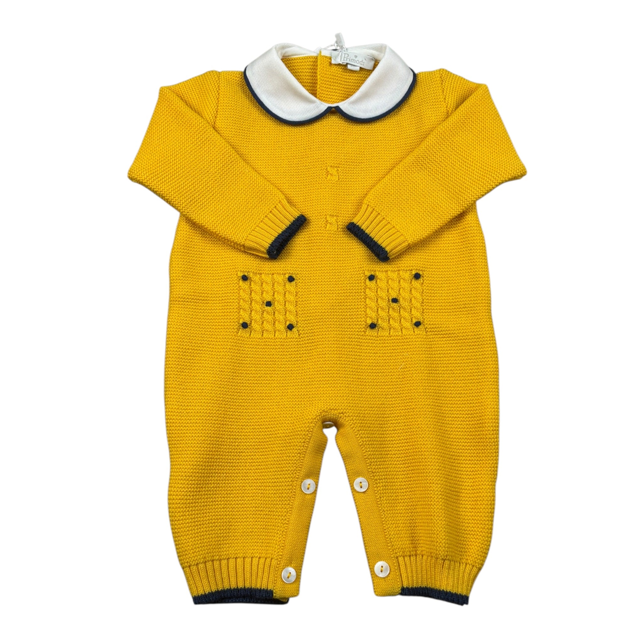Primodi'Bebe' Tutina Manica Lunga tinta unita Giallo per Neonato 33077 GIALLO PRIMODI'BEBE' 