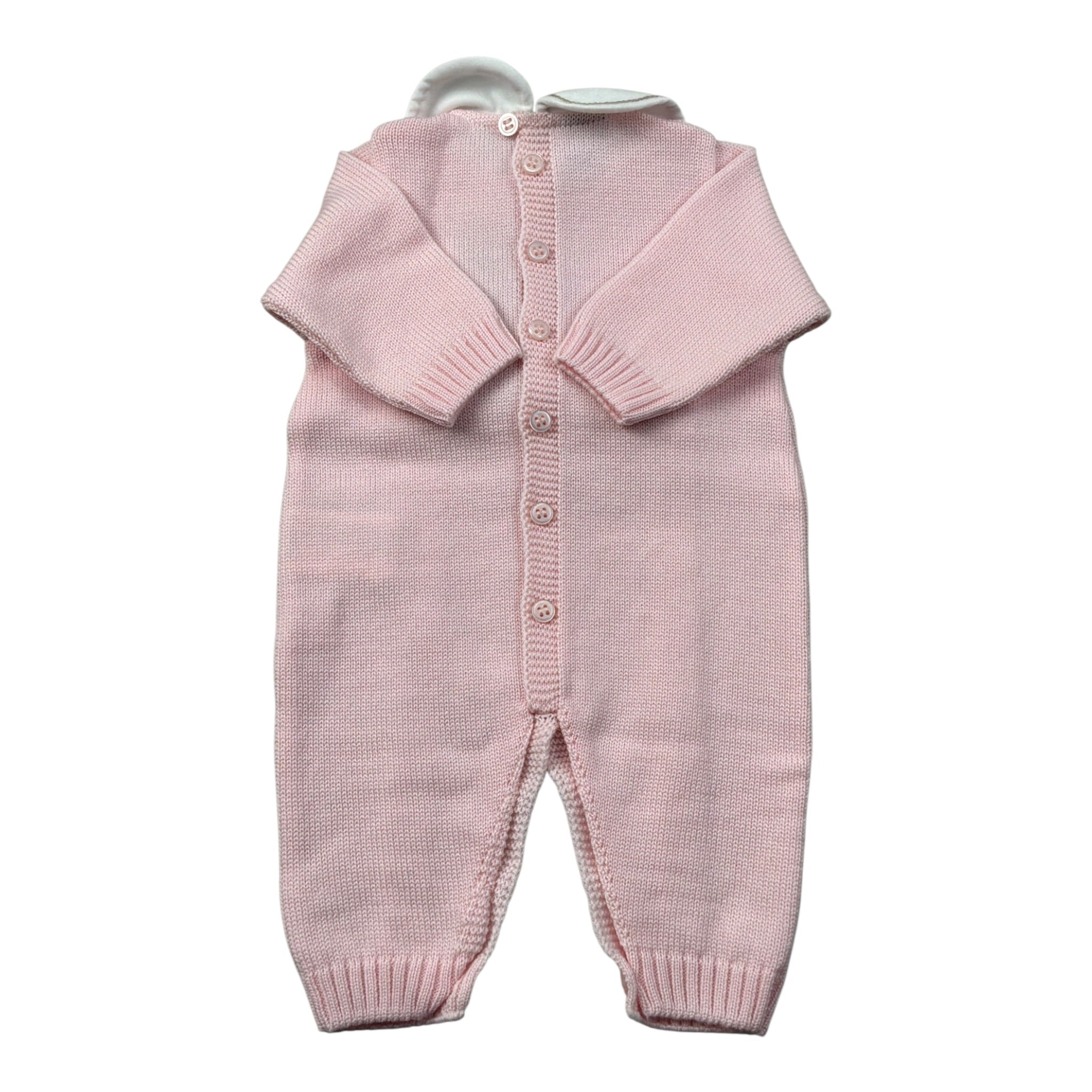 Marlu' Tutina Manica Lunga tinta unita con Fiocco Rosa per Neonata IB2110 ROSA MARLU' 