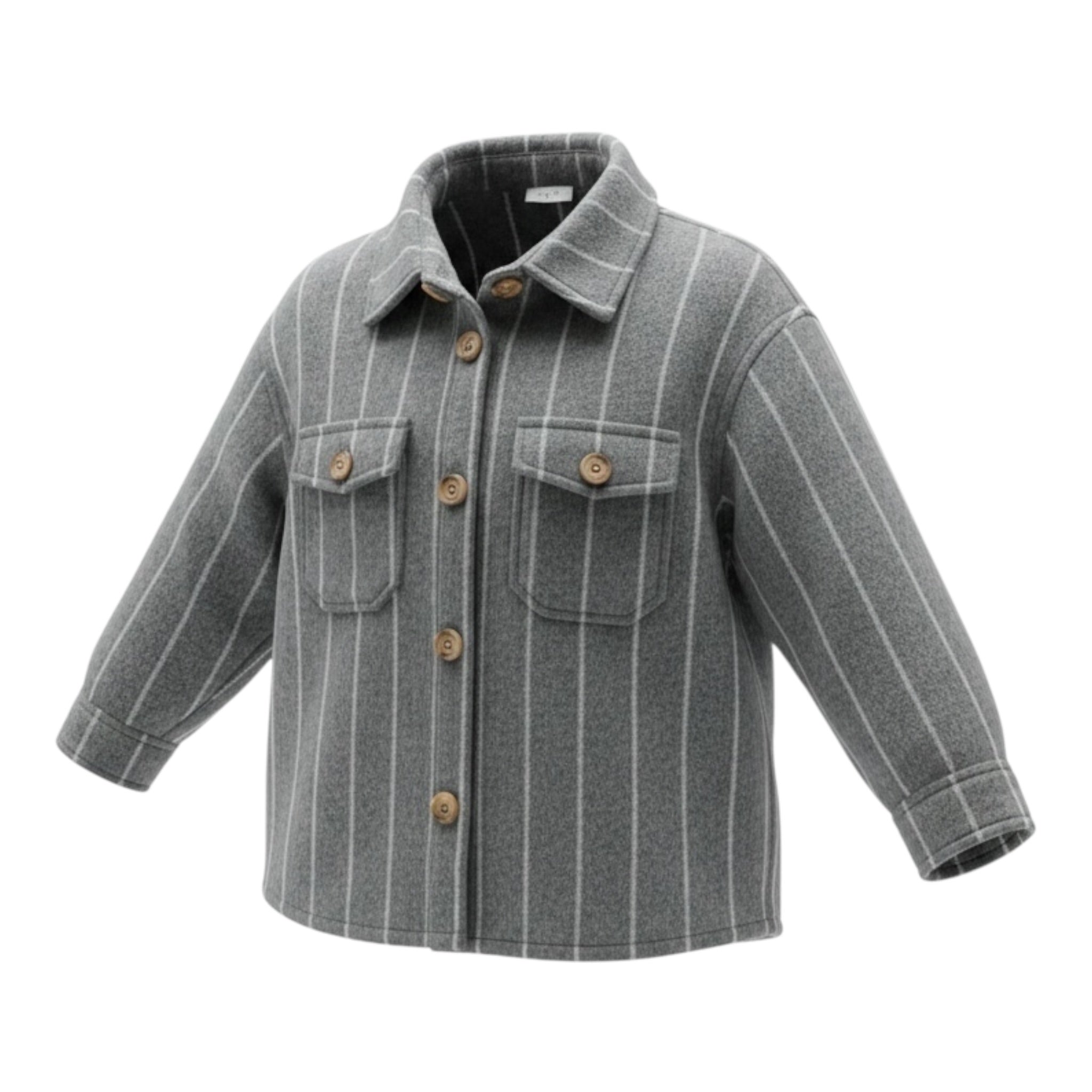 Pype Camicia tinta unita con Fantasia A Righe Grigio per Bambino CIPRO GRIGIO PYPE 