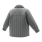 Pype Camicia tinta unita con Fantasia A Righe Grigio per Bambino CIPRO GRIGIO PYPE 