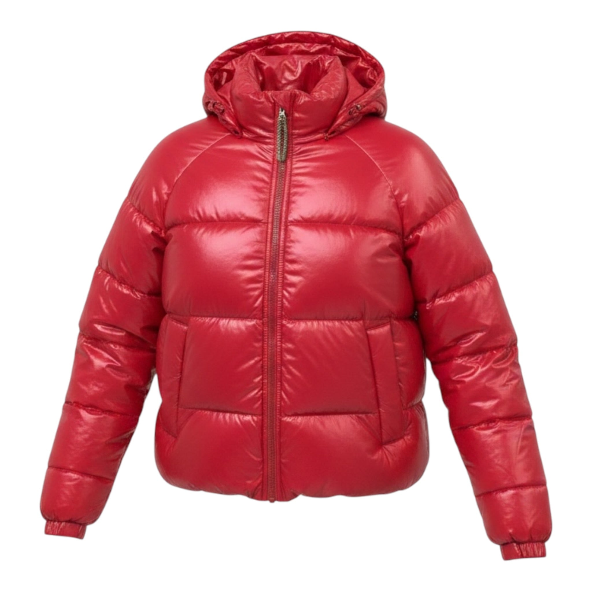 Pyrenex Giubbino tinta unita con Zip E Cappuccio Rosso per Bambino HKW002P ROSSO PYRENEX 