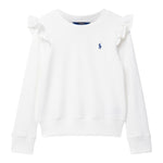 Ralph Lauren Felpa Chiusa Girocollo tinta unita Bianco per Neonata 312916769001 BIANCO RALPH LAUREN 