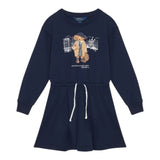 Ralph Lauren Abito tinta unita con Stampa Blu per Neonata 312979035001 BLU RALPH LAUREN 