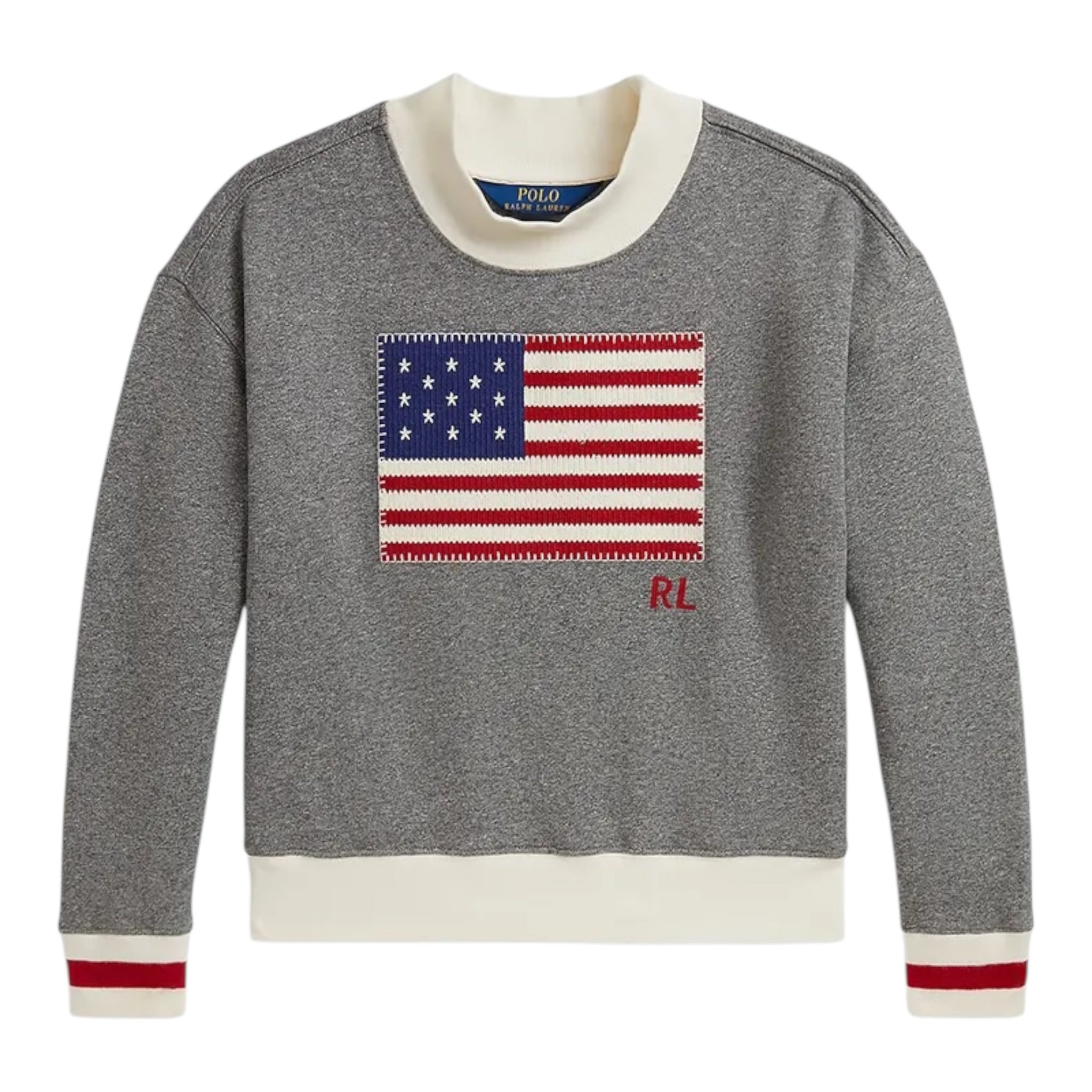 Ralph Lauren Maglia Bicolore con Colletto E Stampa Grigio per Bambino 313981062001 GRIGIO RALPH LAUREN 