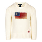 Ralph Lauren Maglia tinta unita con Stampa Panna per Bambino 322668285006 PANNA RALPH LAUREN 