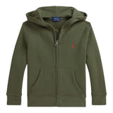 Ralph Lauren Felpa tinta unita con Zip E Cappuccio Verde per Bambino 322799360053J VERDE RALPH LAUREN 