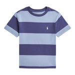 Ralph Lauren T-Shirt tinta unita con Fantasia A Righe Azzurro per Bambino 322971158001 AZZURRO RALPH LAUREN 