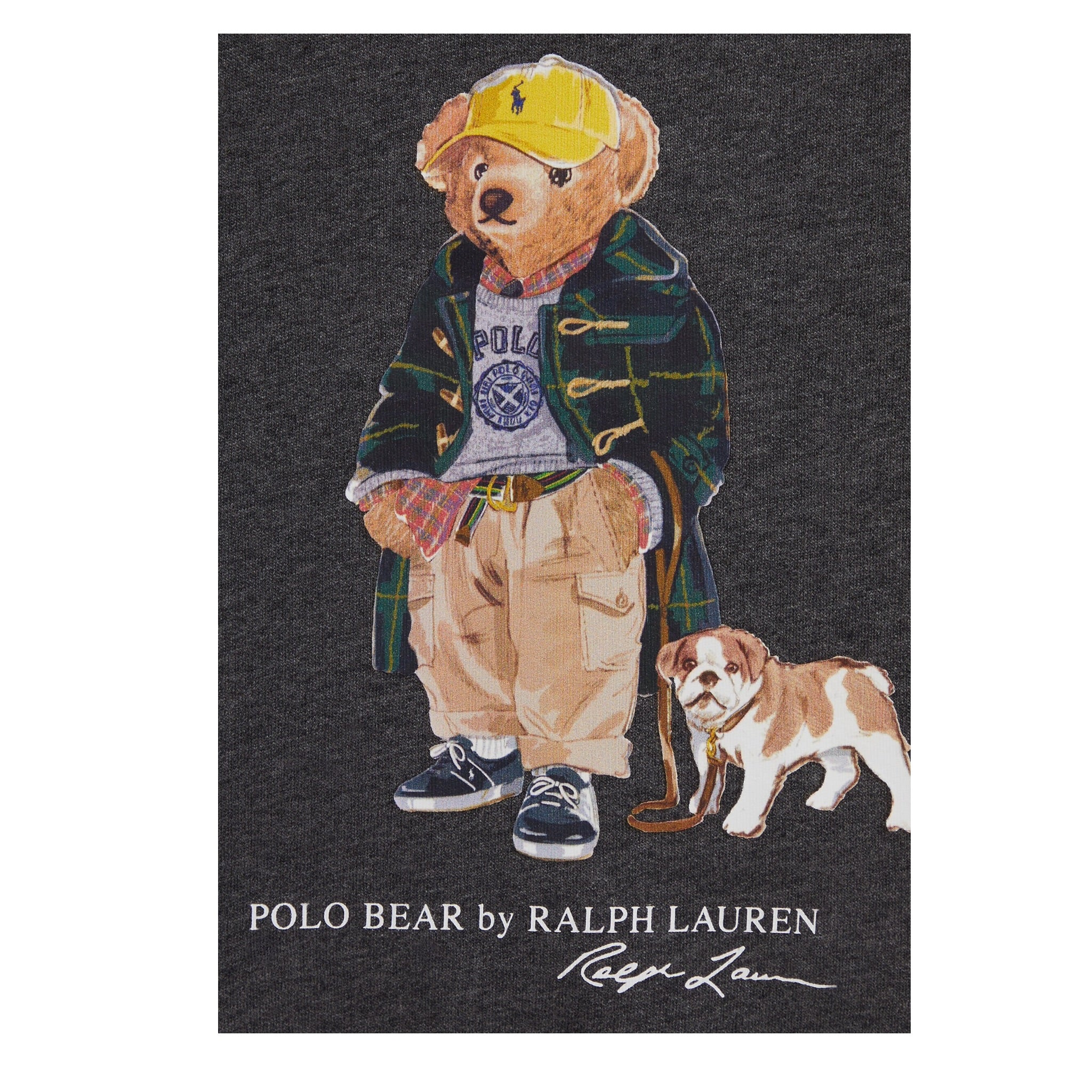Ralph Lauren Felpa Chiusa Girocollo tinta unita con Stampa Grigio per Bambino 322979490001 GRIGIO RALPH LAUREN 