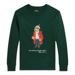 Ralph Lauren Shirt tinta unita Girocollo con Stampa Verde per Bambino 323883620009 VERDE RALPH LAUREN 