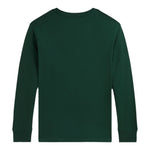 Ralph Lauren Shirt tinta unita Girocollo con Stampa Verde per Bambino 323883620009 VERDE RALPH LAUREN 