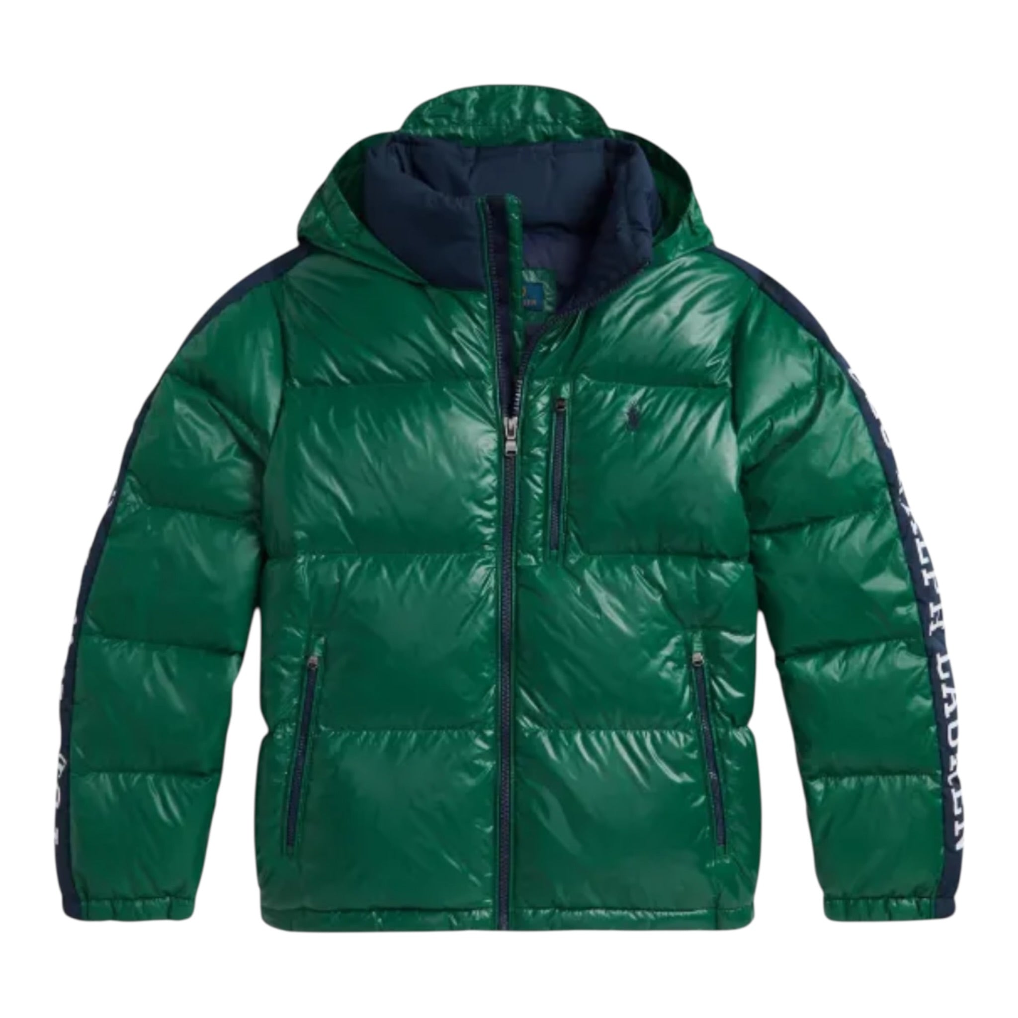Ralph Lauren Giubbino Bicolore con Zip E Cappuccio Verde per Bambino 323978456002 VERDE RALPH LAUREN 