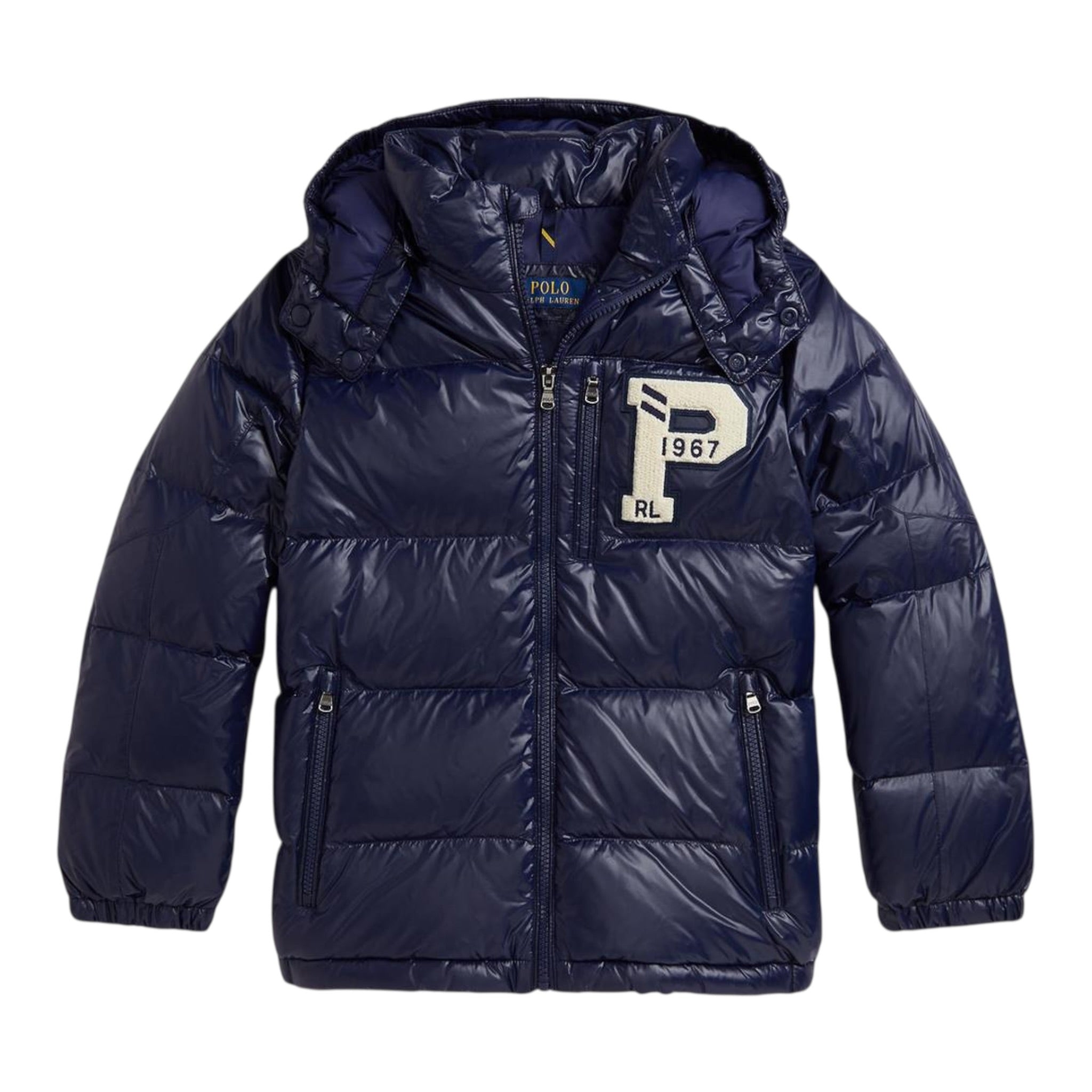 Ralph Lauren Giubbino tinta unita con Zip E Cappuccio Blu per Bambino 323978458001 BLU RALPH LAUREN 