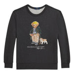 Ralph Lauren Felpa Girocollo tinta unita con Stampa Grigio per Bambino 323979490001 GRIGIO RALPH LAUREN 
