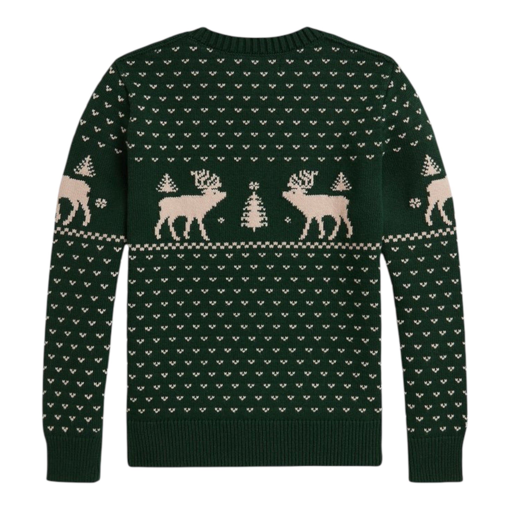 Ralph Lauren Maglia Girocollo tinta unita Ocn Ricami Verde per Bambino 323981052001 VERDE RALPH LAUREN 