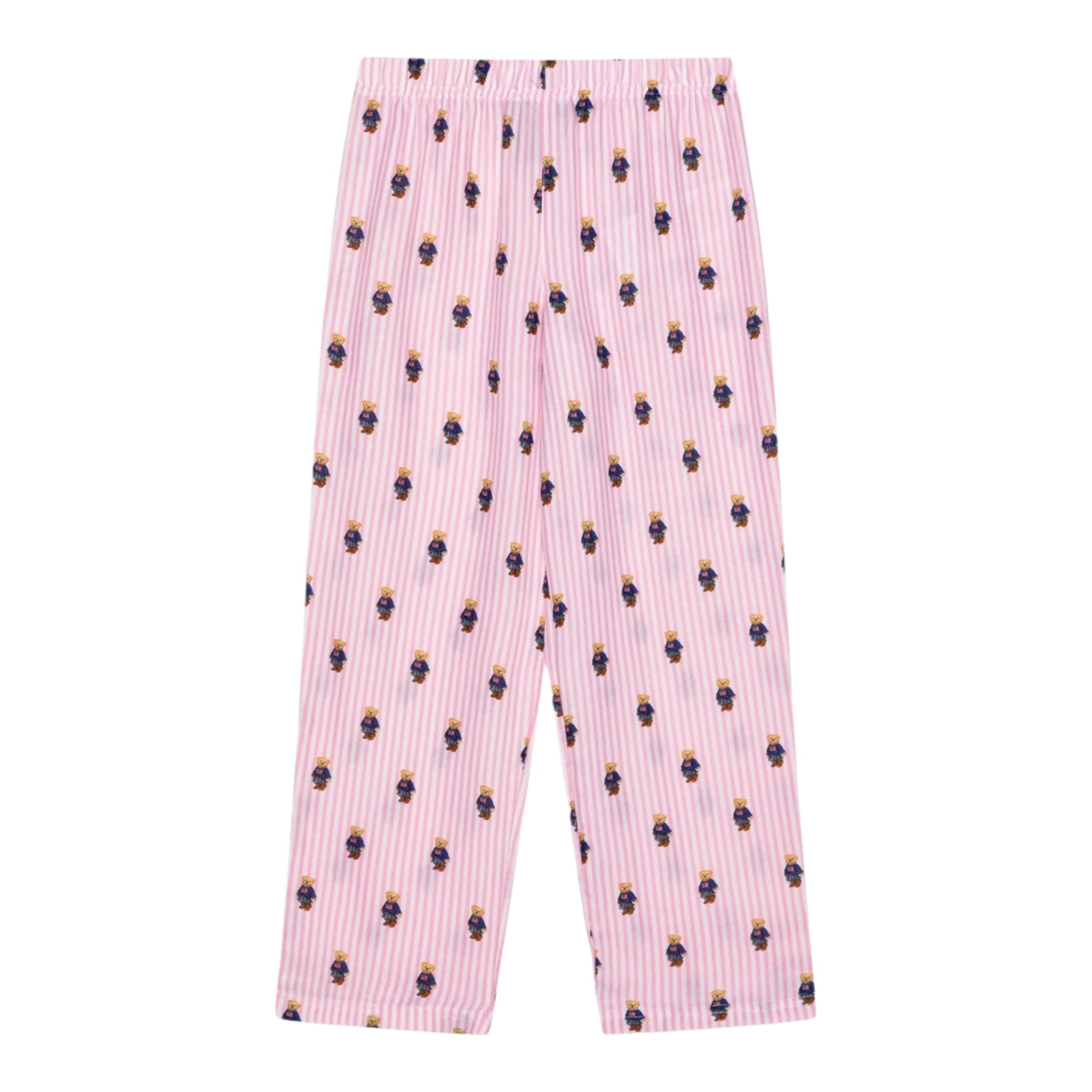 Ralph Lauren Pigiama 2 Pezzi Camcia-Pantalone Bianco/Rosa per Bambina 4P0143 BIANCO/ROSA RALPH LAUREN 