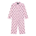 Ralph Lauren Pigiama 2 Pezzi Camcia-Pantalone Bianco/Rosa per Bambina 4P0143 BIANCO/ROSA RALPH LAUREN 