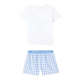 Ralph Lauren Completo 2 Pezzi T-Shirt-Short Bianco/Azzurro per Bambina 4P0271 BIANCO/AZZURRO RALPH LAUREN 