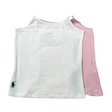 Ralph Lauren Set Canotte Bicolore Bretelline Bianco/Rosa per Bambina 4P5000 BIANCO/ROSA RALPH LAUREN 