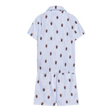 Ralph Lauren Pigiama 2 Pezzi Camicia-Bermuda Bianco/Azzurro per Bambino 9P0139 BIANCO/AZZURRO RALPH LAUREN 