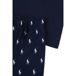 Ralph Lauren Pigiama 2 Pezzi T-Shrt + Bermuda tinta unita Blu per Bambino 9P0250 BLU RALPH LAUREN 