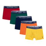 Ralph Lauren Set 5 Pezzi Boxer tinta unita Multicolor per Bambino 9P5014 MULTICOLOR RALPH LAUREN 