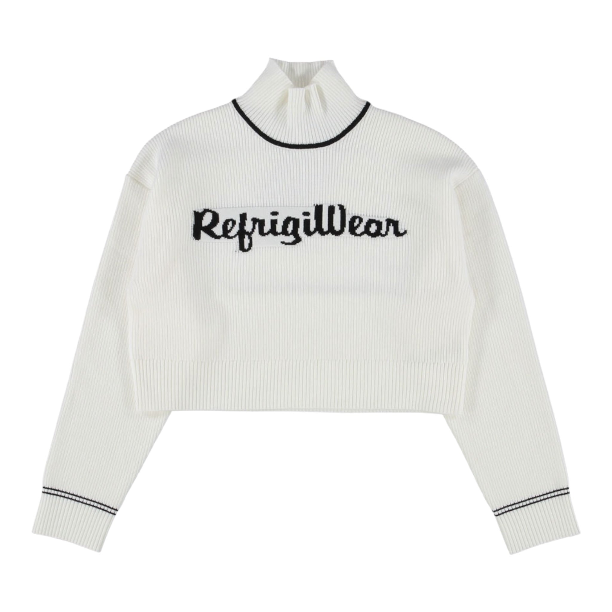 Refrigiwear Maglia Collo Alto tinta unita con Logo Panna per Bambina RG1416W25XXX PANNA REFRIGIWEAR 